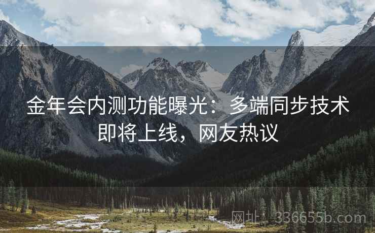 金年会内测功能曝光:多端同步技术即将上线,网友热议 金年会内测功能曝光:多端同步技术即将上线,网友热议
