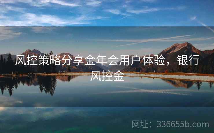 风控策略分享金年会用户体验，银行风控金